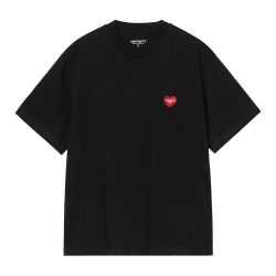 W'S/S HEART PATCH T-SHIRT Women's T-shirt, Black