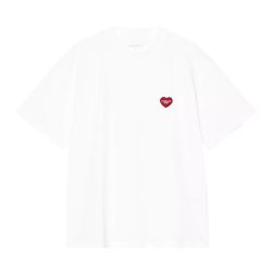 W'S/S HEART PATCH T-SHIRT Women's T-shirt, White