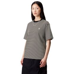 W'S/S VERNER T-SHIRT T-shirt Donna, Verner Stripe Black/Wax