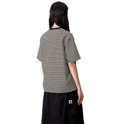 W'S/S VERNER T-SHIRT T-shirt Donna, Verner Stripe Black/Wax