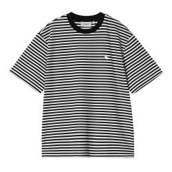 W'S/S VERNER T-SHIRT T-shirt Donna, Verner Stripe Black/Wax