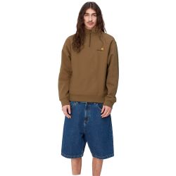 HALF ZIP AMERICAN SCRIPT SWEAT Felpa Uomo, Hamilton Brown