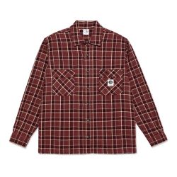 MIKE LS FLANNEL SHIRT Men's Shirt, Oxblood Check