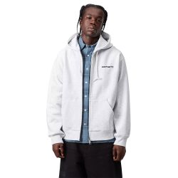 HOODED ARCHIVE LINES JACKET Felpa Cappuccio e Zip Uomo, Ash Heather