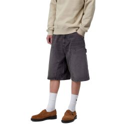 OG ADEN DOUBLE KNEE SHORT Oversize Shorts, Black Grind Wash