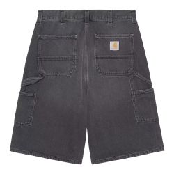 OG ADEN DOUBLE KNEE SHORT Oversize Shorts, Black Grind Wash