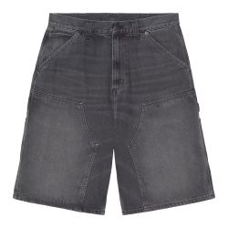 OG ADEN DOUBLE KNEE SHORT Oversize Shorts, Black Grind Wash