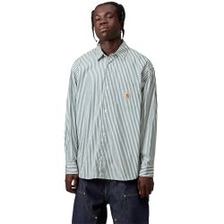 L/S DALDRY SHIRT Camicia Uomo, Daldry Stripe Office Blue