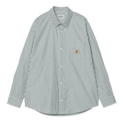 L/S DALDRY SHIRT Camicia Uomo, Daldry Stripe Office Blue