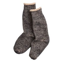 DOUBLE FACE CREW SOCKS Calze Unisex, Black/Brown