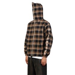 GROOVE ZIP PONCHO HOODIE Maglia Zip e Cappuccio Uomo, Brown