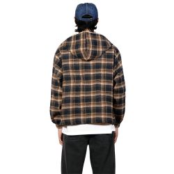 GROOVE ZIP PONCHO HOODIE Maglia Zip e Cappuccio Uomo, Brown