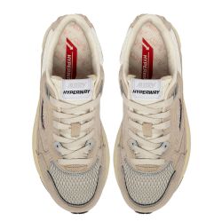 HYPERWAY LOW MAN SUEDE/MESH Sneakers Uomo, Sand/Silver