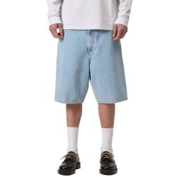 SINGLE KNEE SHORT Blue Heavy Stone Bleached