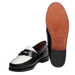 WEEJUNS LARSON PENNY LOAFERS Women's Penny Loafers, Black/White