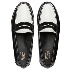 WEEJUNS LARSON PENNY LOAFERS Women's Penny Loafers, Black/White