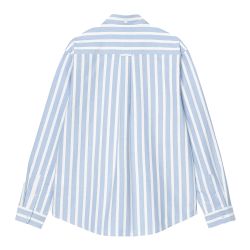 L/S DEVEN SHIRT Camicia Uomo, Deven Stripe, Bleach/White