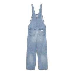 W'BIB OVERALL STRAIGHT Women's Bib Overall, Blue Burst Washed