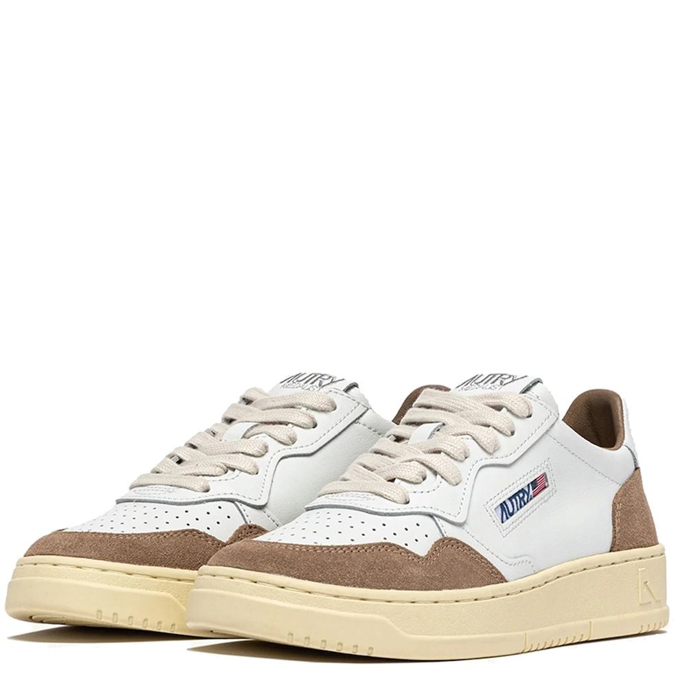 MEDALIST LOW MAN SOFT LEATHER/SUEDE Sneakers Uomo, White/Antilope