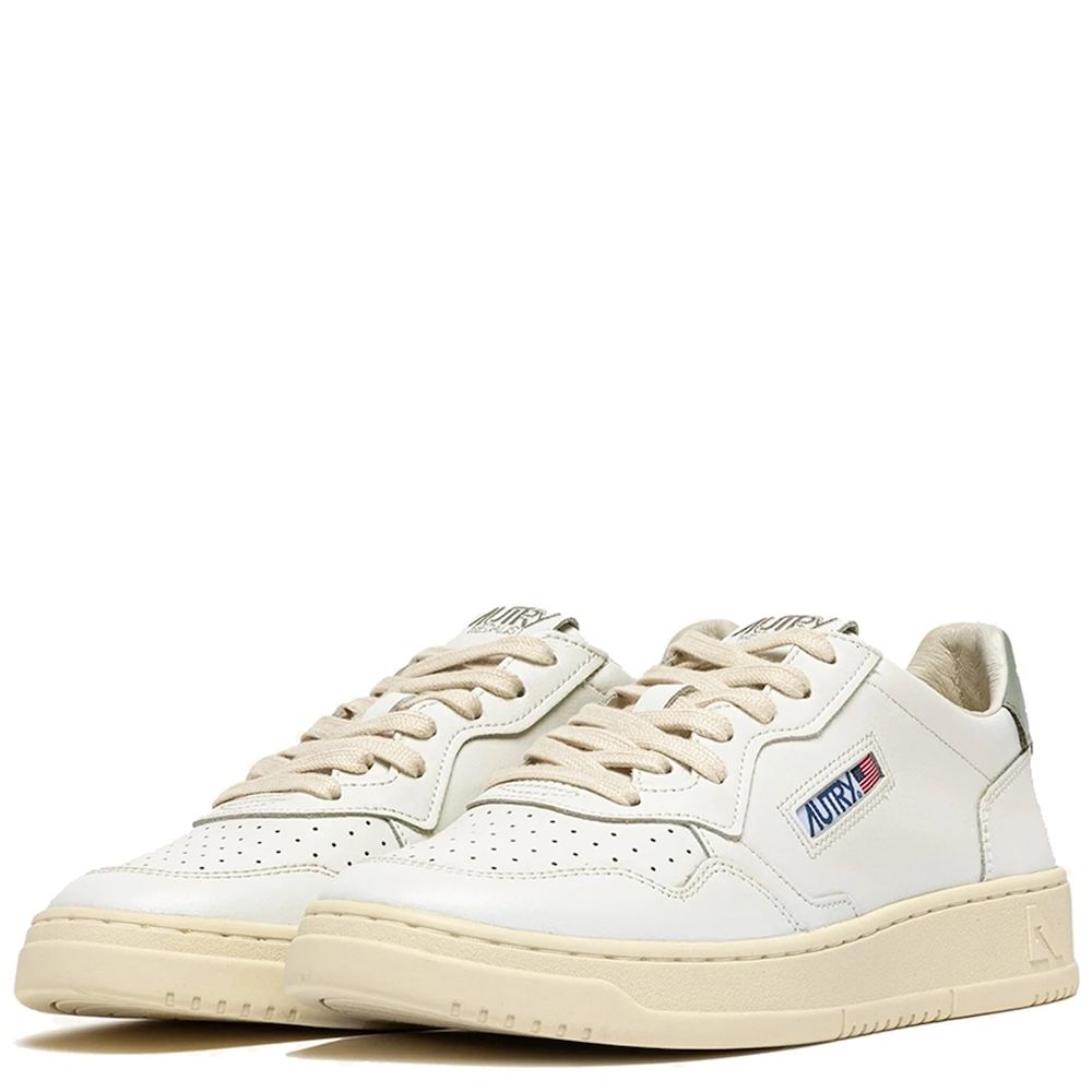MEDALIST LOW MAN LEATHER/LEATHER Sneakers Uomo, White/Sea Grass