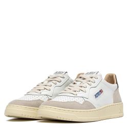 MEDALIST LOW MAN LEATHER/SUEDE Sneakers Uomo, White/Teak
