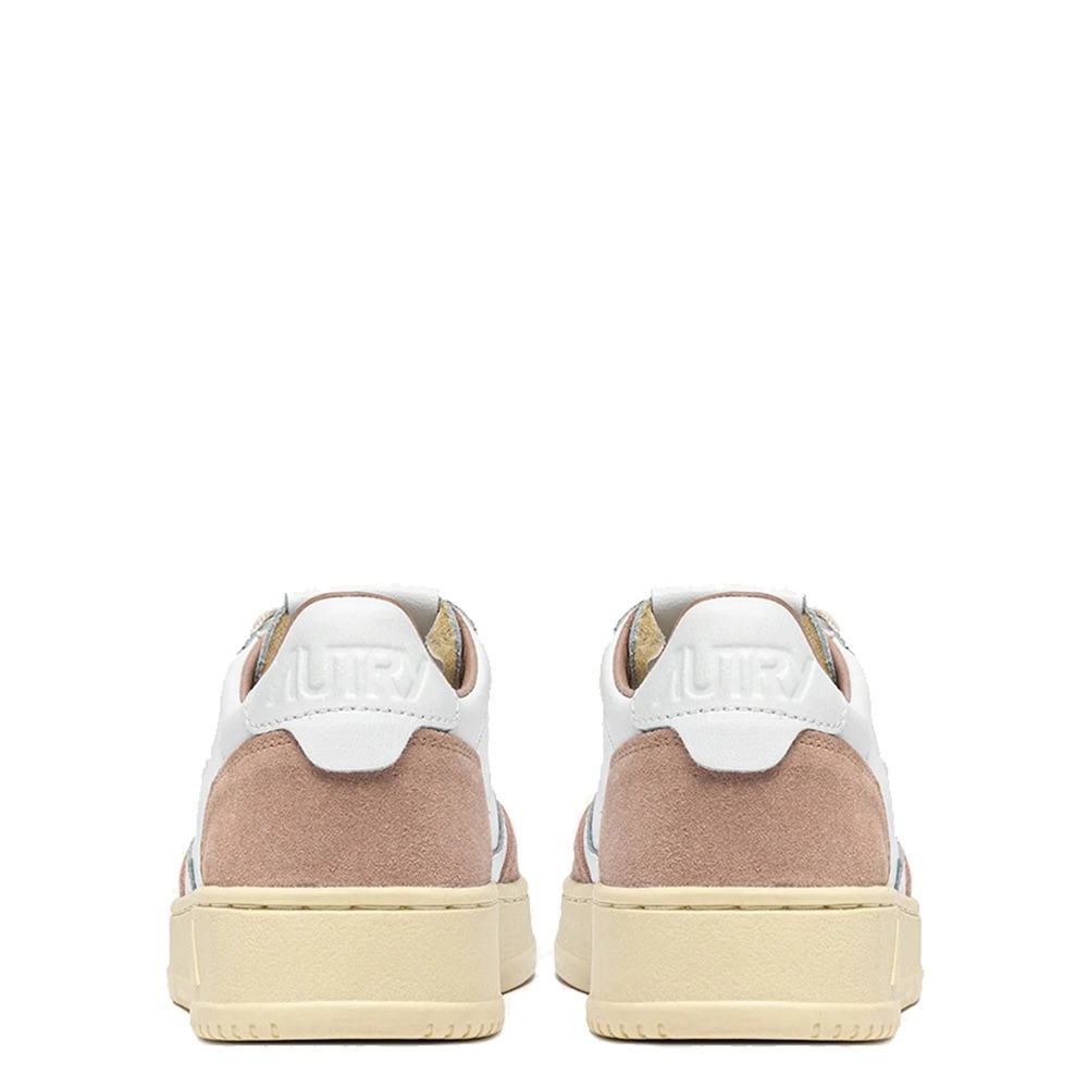 MEDALIST LOW WOMAN SOFT LEATHER/SUEDE Sneakers Donna, White/Rose Cannel