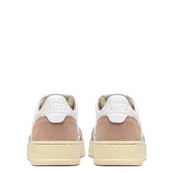 MEDALIST LOW WOMAN SOFT LEATHER/SUEDE Sneakers Donna, White/Rose Cannel