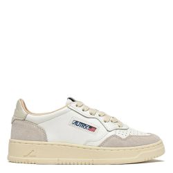 MEDALIST LOW WOMAN LEATHER/SUEDE Sneakers Donna, White/Pelican