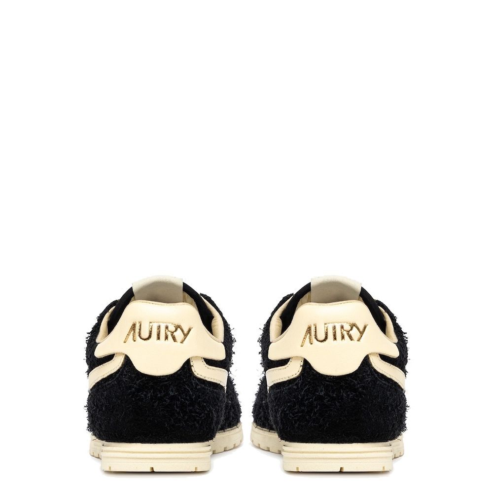 WINDSPIN LOW WOMAN SUEDE/LEATHER Sneakers Donna, Black/Rutabaga