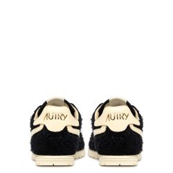 WINDSPIN LOW WOMAN SUEDE/LEATHER Sneakers Donna, Black/Rutabaga