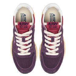 REELWIND LOW WOMAN NYLON/SUEDE/NET Sneakers Donna, Amarone/Plum
