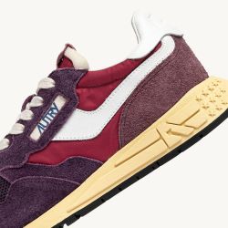 REELWIND LOW WOMAN NYLON/SUEDE/NET Sneakers Donna, Amarone/Plum