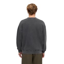 ORGANIC OVERSIZED CREW Felpa Girocollo Unisex, Faded Black