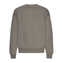 ORGANIC OVERSIZED CREW Felpa Girocollo Unisex, Misty Brown