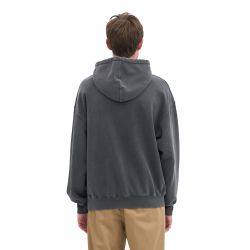 ORGANIC OVERSIZED HOOD Felpa Cappuccio Unisex, Faded Black