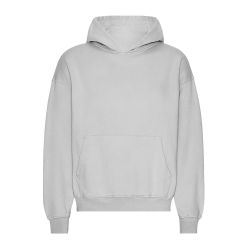 ORGANIC OVERSIZED HOOD Felpa Cappuccio Unisex, Faded Grey