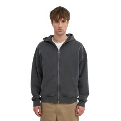 ORGANIC OVERSIZED ZIP HOOD Felpa Zip e Cappuccio Unisex, Faded Black