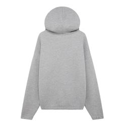 HOODIE ZIP MAIN UNISEX JERSEY Felpa Cappuccio e Zip, Dark Melange