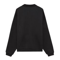 UNISEX COLLEGE POLO SWEATSHIRT Felpa Polo, Black