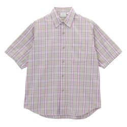 S/S CHECKERED OMBRE SHIRT Purple