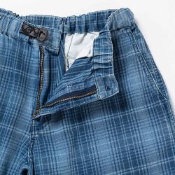 LAGOON SHORT DENIM PLAID Shorts Uomo, Indigo Checkered Plaid