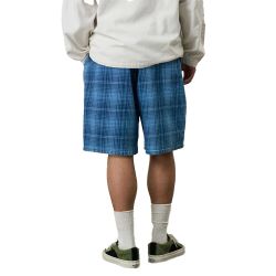 LAGOON SHORT DENIM PLAID Shorts Uomo, Indigo Checkered Plaid