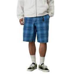 LAGOON SHORT DENIM PLAID Shorts Uomo, Indigo Checkered Plaid