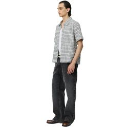 HOLIDAY SHIRT Camicia Maniche Corte, Off White Check