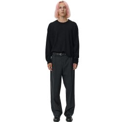 RELAXED LS TEE Longlseeve Uomo, Black Lace Stripe
