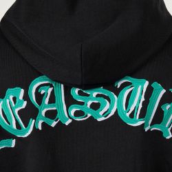 CUT OFF HOODIE Felpa Maniche Corte Uomo, Black