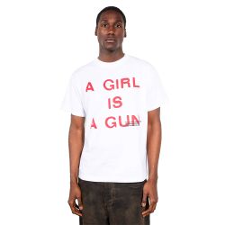 GIRL IS A GUN T-SHIRT T-shirt Uomo, White