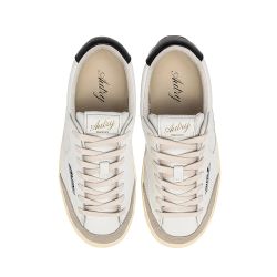 WINDSCAPE LOW MAN LEATHER/SUEDE Sneakers Uomo, White/Black