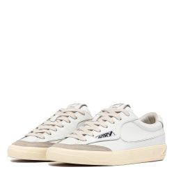 WINDSCAPE LOW WOMAN LEATHER/SUEDE Sneakers Donna, White/White