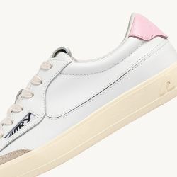 WINDSCAPE LOW WOMAN LEATHER/SUEDE Sneakers Donna, White/Fairy Tale
